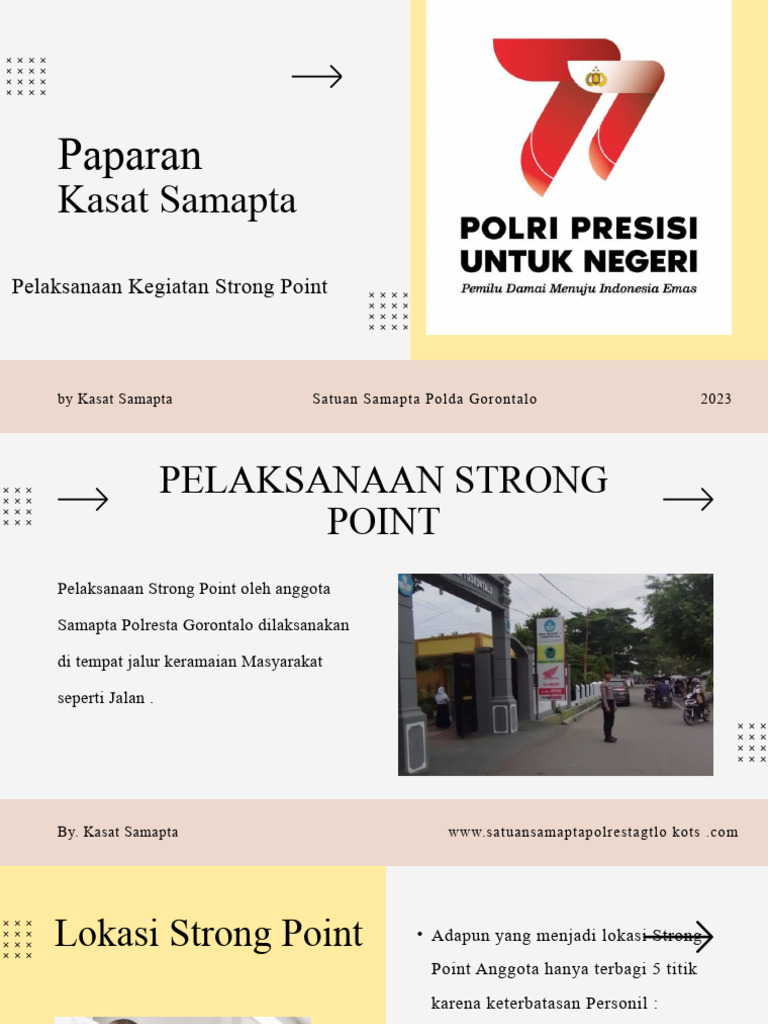 Pelaksanaan Strong Point Polda Gorontalo | PDF