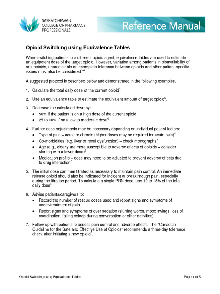 opioids conversion | PDF