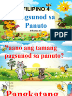 COT - PPT - FILIPINO 4 - Pagsunod Sa Panuto by Teacher RUENA B. JAVIER