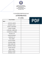 Attendance Portfolio Day