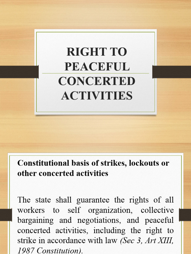 Rights to Strikes and Concerted Actions | PDF | Law