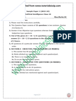 Sample Paper 1 AI Class 10 For 2024