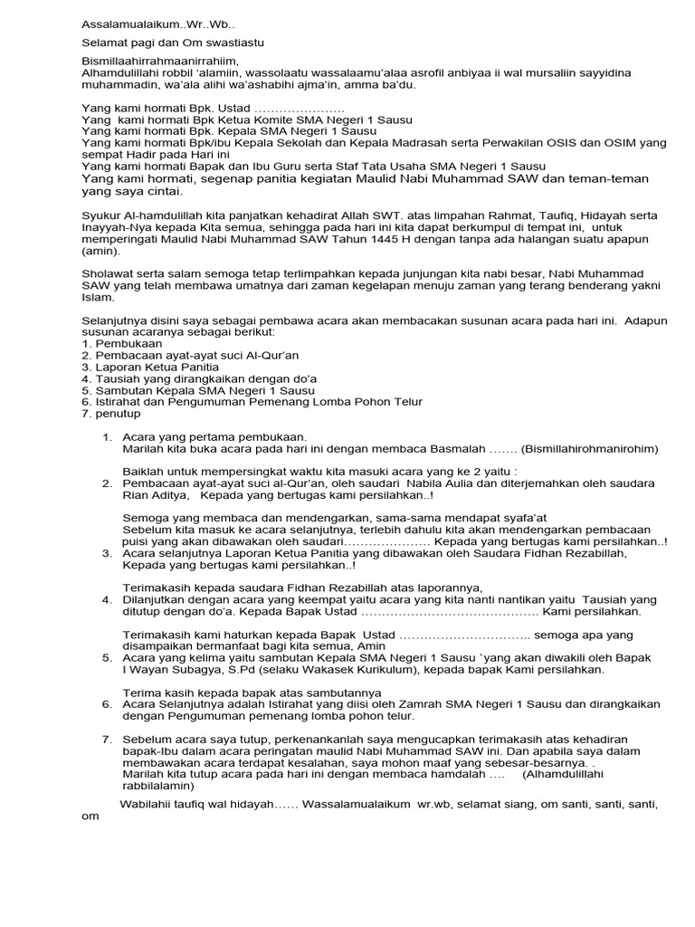 Pembawa Acara | PDF