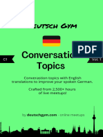 C1 Conversation Topics Ebook Vol. 1 DeutschGym