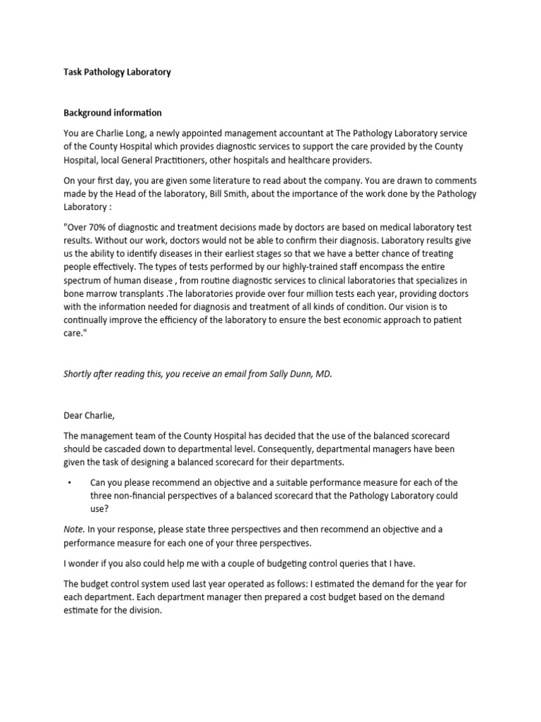 Participative and zero based budgeting scenario pdf medical