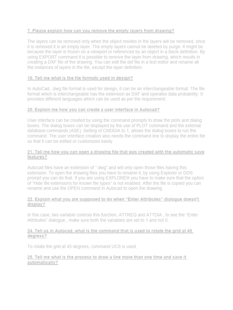 Cad command questions pdf