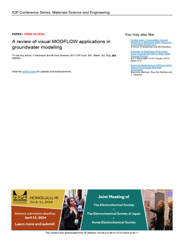 Visual MODFLOW in Groundwater Modelling | PDF | Science & Mathematics ...