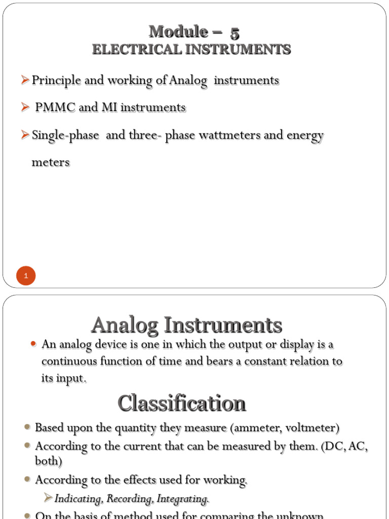 Module 5 Electrical Measurements PDF