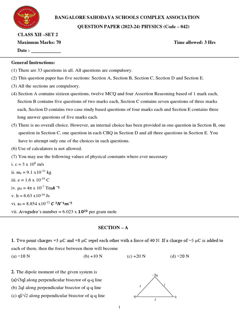 Physics Set B | PDF