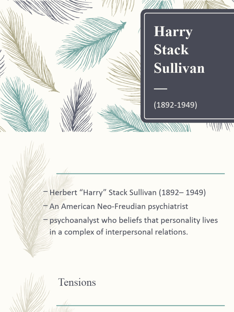 Harry Stack Sullivan PDF
