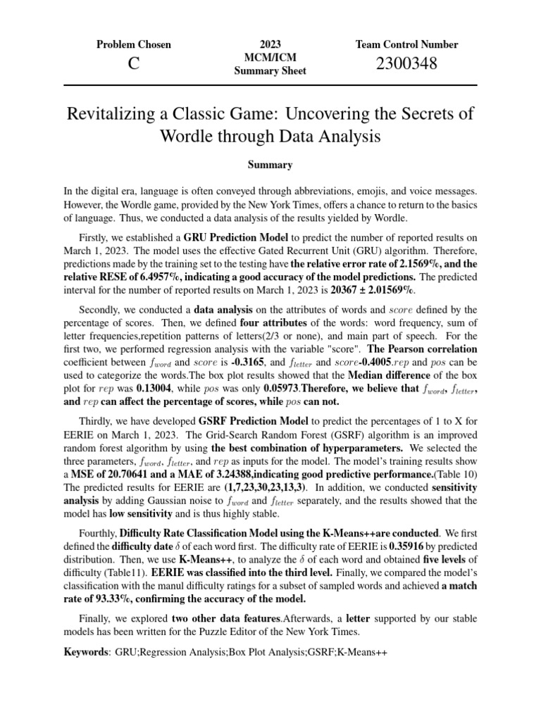 Revitalizing A Classic Game: Uncovering The Secrets of Wordle Through ...