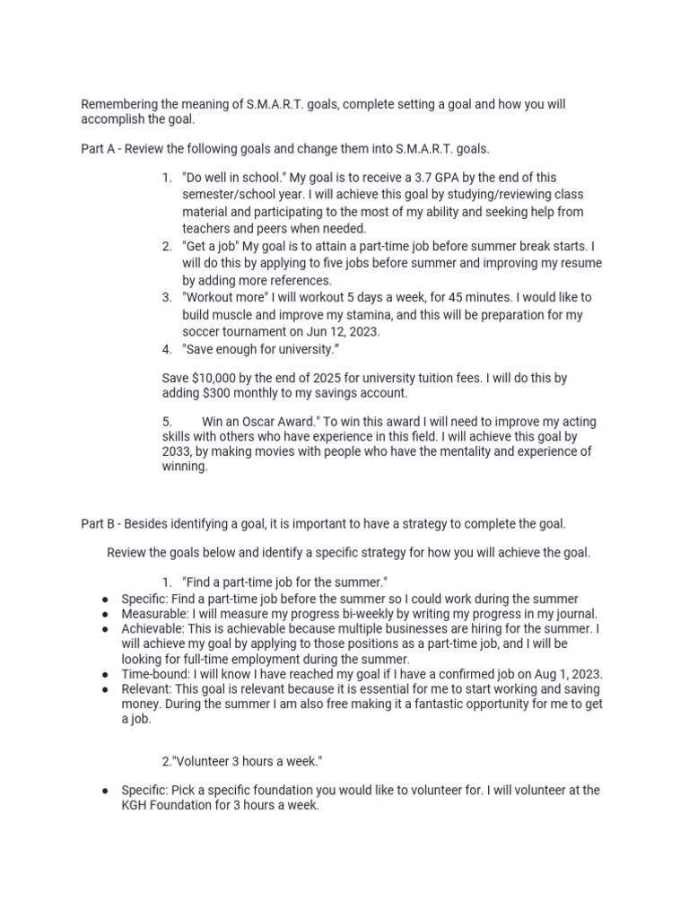 Optimize S.M.A.R.T. Goal Setting Guide | PDF