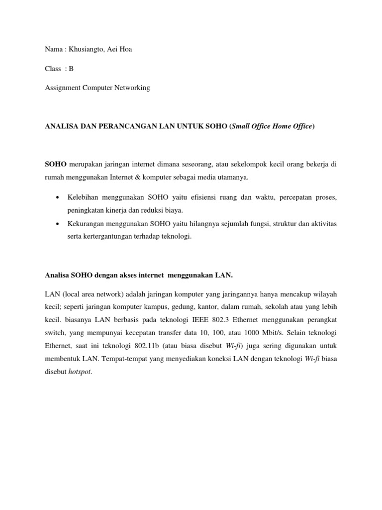 SOHO | PDF | Komputer