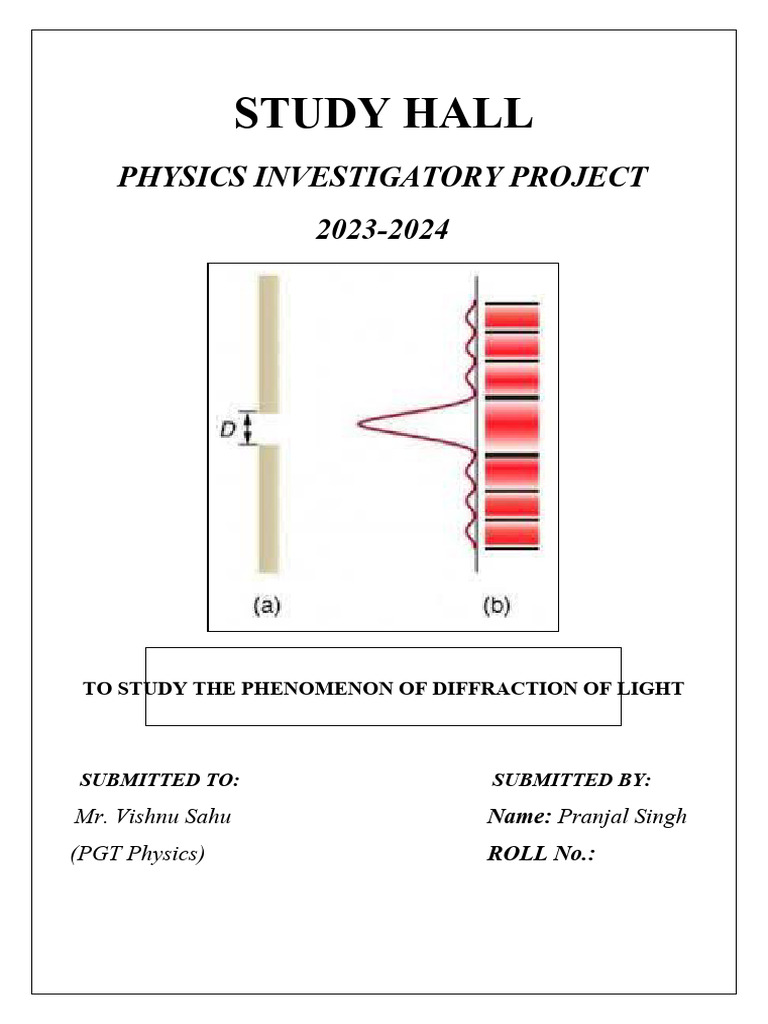 Diffraction of Light Investigatory Project | PDF | Foreign Language ...