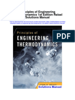 Principles of Engineering Thermodynamics 1st Edition Reisel Solutions Manual