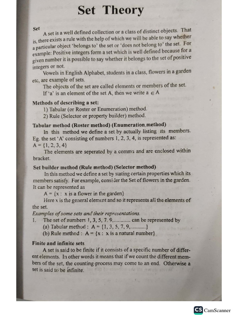 Set Theory | PDF