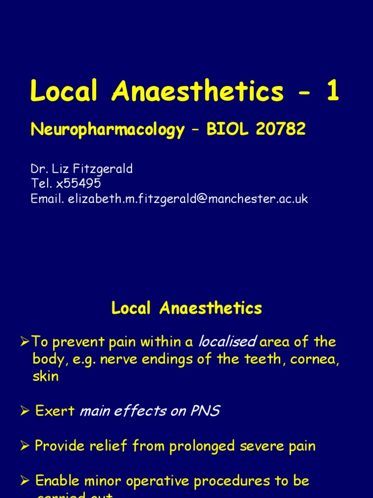 Local Anaesthetics I PDF Action Potential Animal Anatomy
