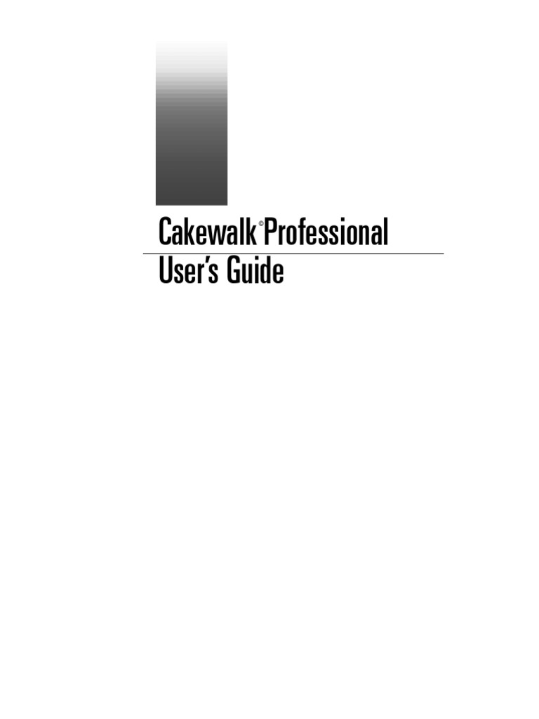 Cakewalk Professional User Guide | PDF | Computer File | Computing