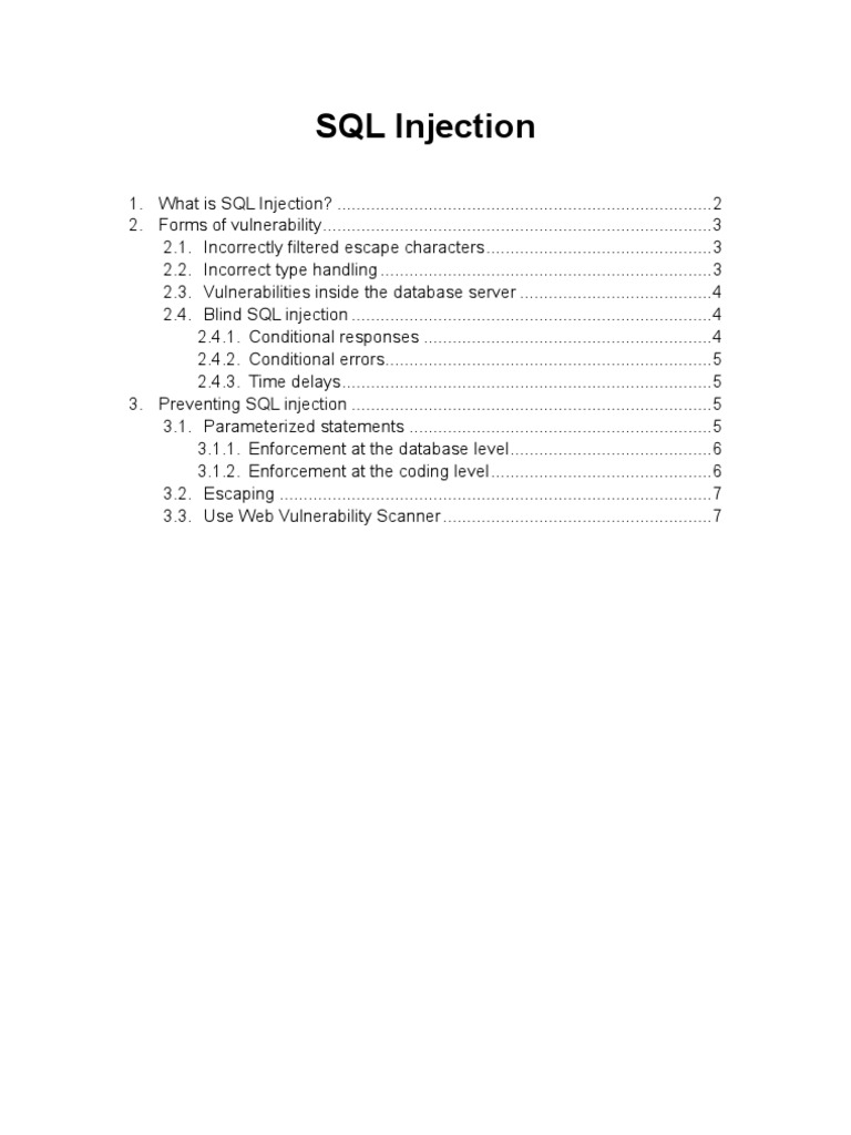SQL Injection | PDF | Application Software | Computing