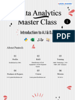 Data Analytics Master Class Data Analytics Master Class: Introduction To A.I & D.A