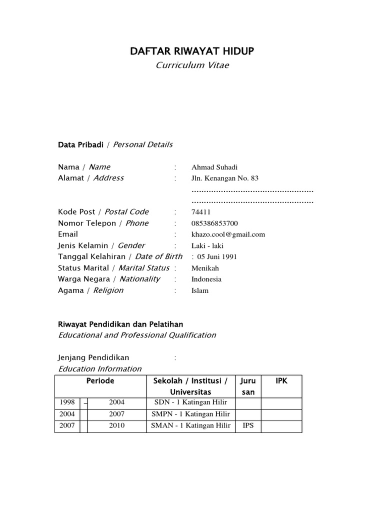 Form cv x 2024 pdf
