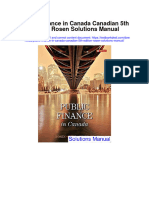Public Finance in Canada Canadian 5th Edition Rosen Solutions Manual