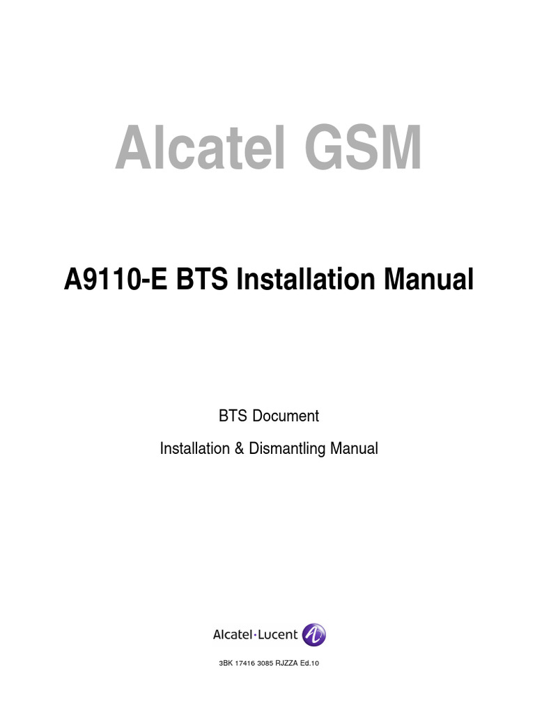 A9110-E BTS Installation Manual Ed10 | PDF