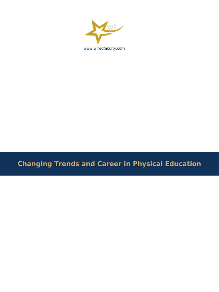 Changing Trends and Career in Physical Education | PDF | Sports ...
