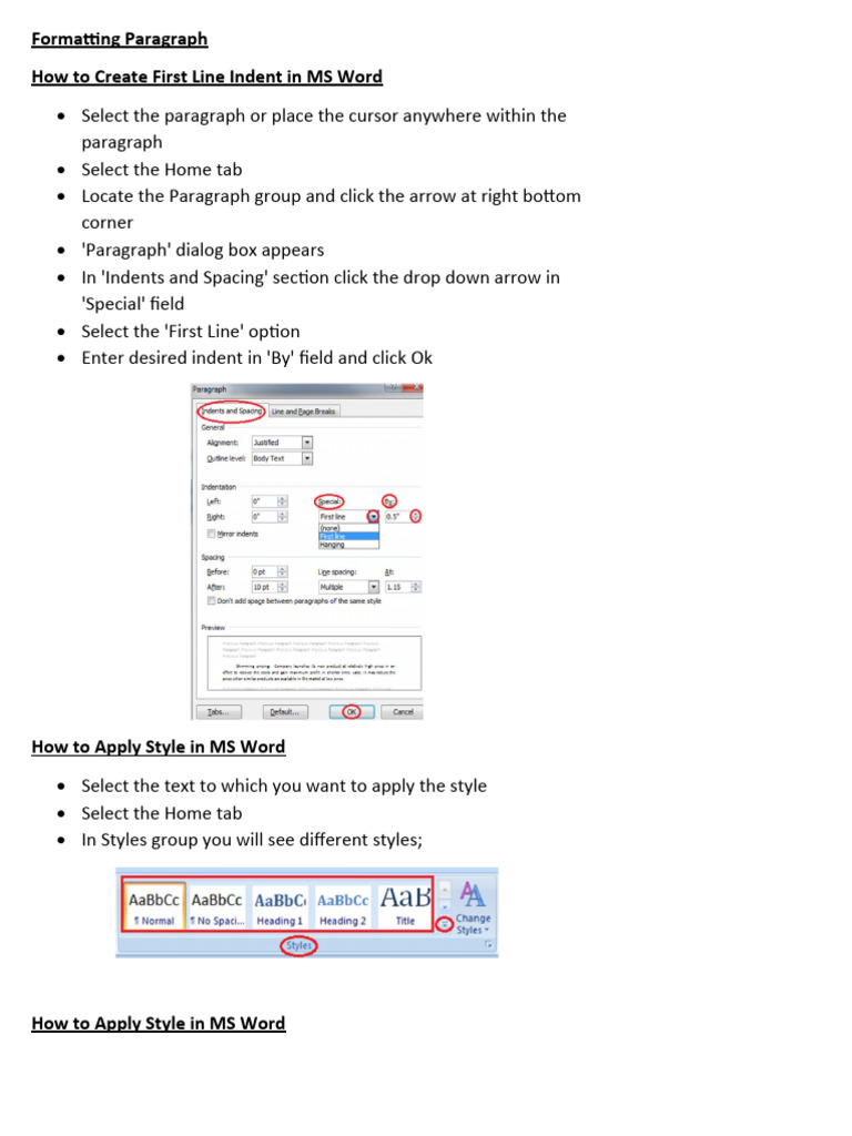 Formatting Paragraph Complete | PDF