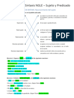 Solución - Ejercicios de Sintaxis NGLE - Sujetos y P Vbal y P Nominal