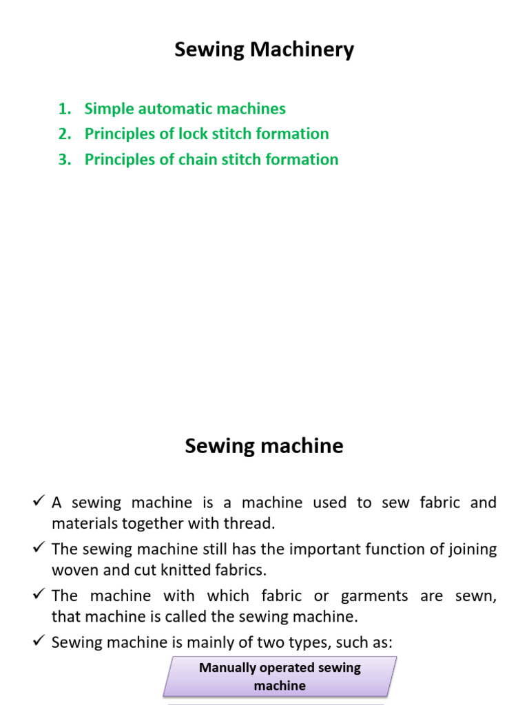 Types of Sewing Machines Explained | PDF | Computers