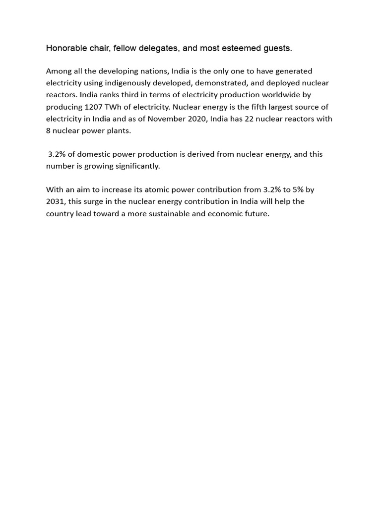 Debate Opening Speech Examples
