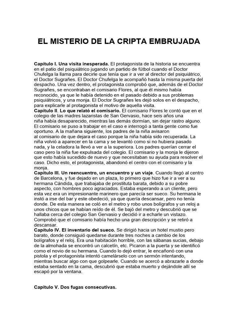 El Misterio de La Cripta Embrujada | PDF