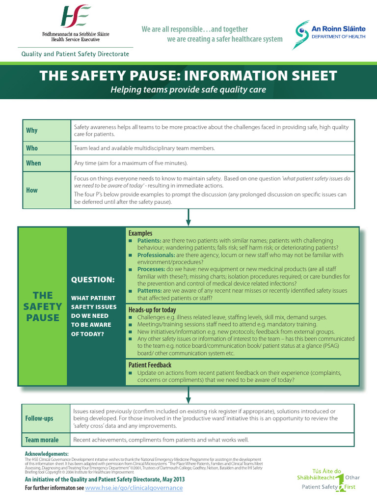 Safety Pause | PDF