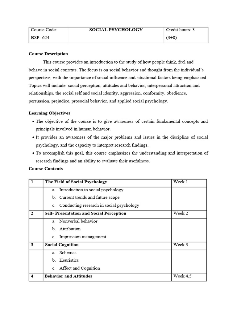Social Psychology | PDF
