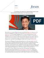 Maria Ressa On Digital Disinformation and Philippine Democracy in The Balance
