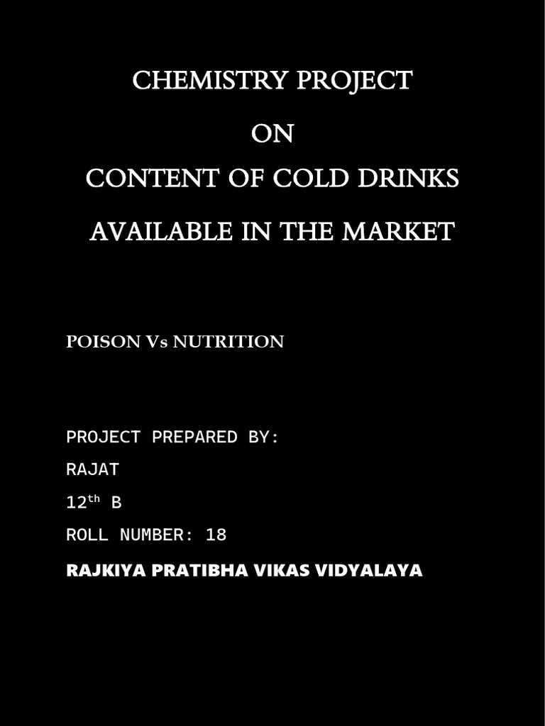 Chemistry Project New PDF