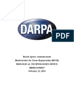 DARPA-Bioelectronics For Tissue Regeneration (BETR) - HR001119S0027 - 0