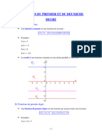 Fonctions Du 1er Et Du 2e Degre