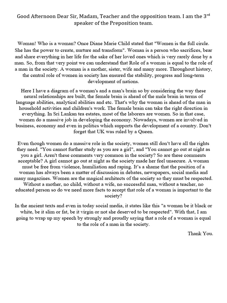 Debate Script G8 | PDF
