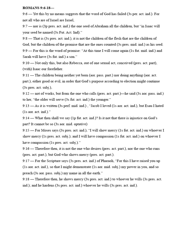 Romans 9.6-18 | PDF