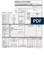 PDS CS Form No. 212 Personal Data Sheet