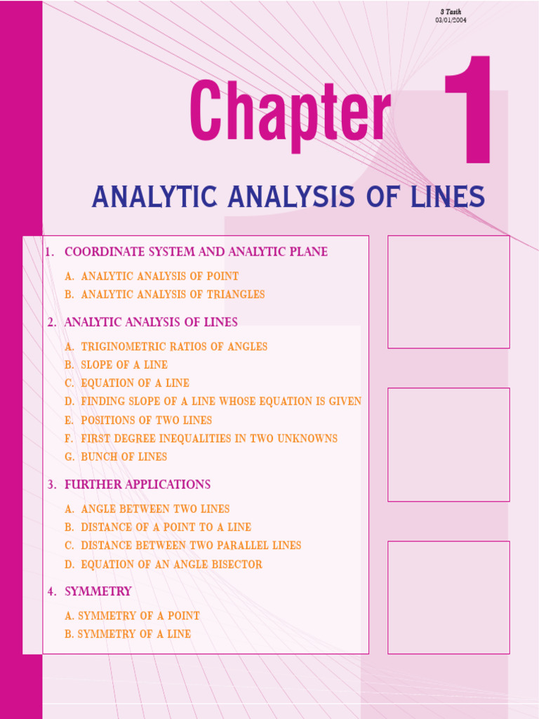 Analytic of Line | PDF | Analytic Geometry | Cartesian Coordinate System