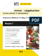 Programme Nutrition Special Vegetarien Femme