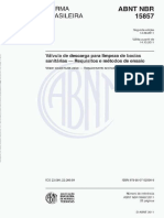 ABNT NBR 15857-2011 - Válvula de Descarga para Limpeza de Bacias Sanitárias - Requisitos e Métodos de Ensaio