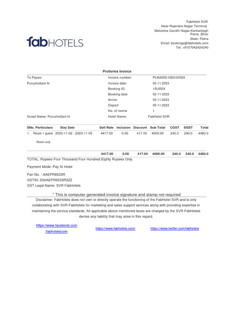 PATNA Invoice | PDF