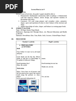 lesson plan- gr5
