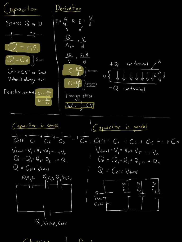 Sem2STPM Physics C13 Capacitors | PDF