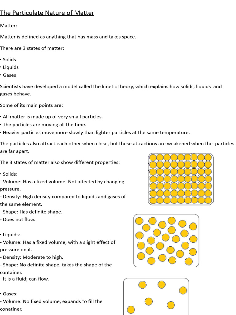 IGCSE Chemistry: States of Matter | PDF | Science & Mathematics