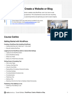 Wordpress Create A Website or Blog Syllabus